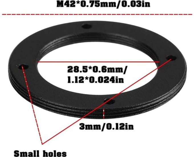 Filter Adapter M42x0.75 naar M28.5x0.6 voor Telescopen
