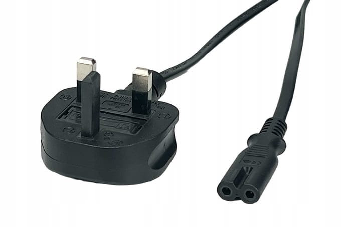 POS AC C7 Stroomkabel 3m Brits Type G naar C7 Zwart
