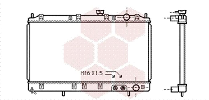 Van Wezel - RADIATOR VOOR MITSUBISHI GALANT 1993-1997 MB161362
