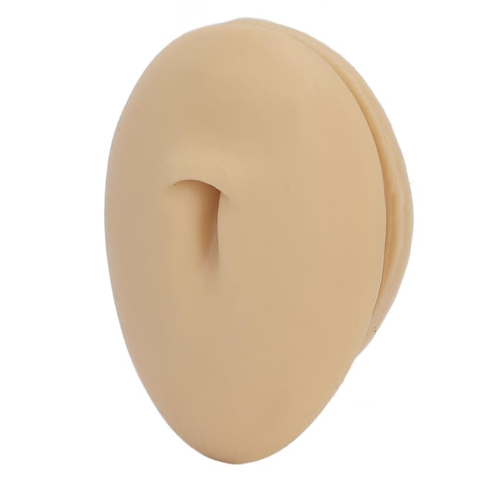 Siliconen Navelmodel Acupunctuur Display Zacht Menselijk Navelmodel voor Piercing Oefening beige