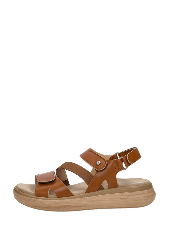 Wolky Amara Leren Dames Sandalen - Cognac - 39