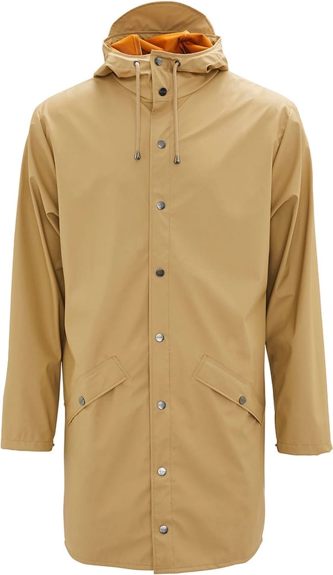 Rains Maat XS/S Long Jacket 1202 Regenjas - Unisex - Zand