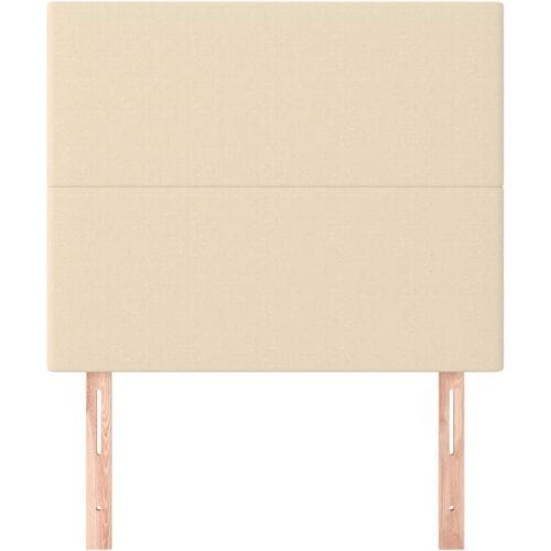 vidaXL - Hoofdbord - crème - 80x5x118/128 - cm - stof