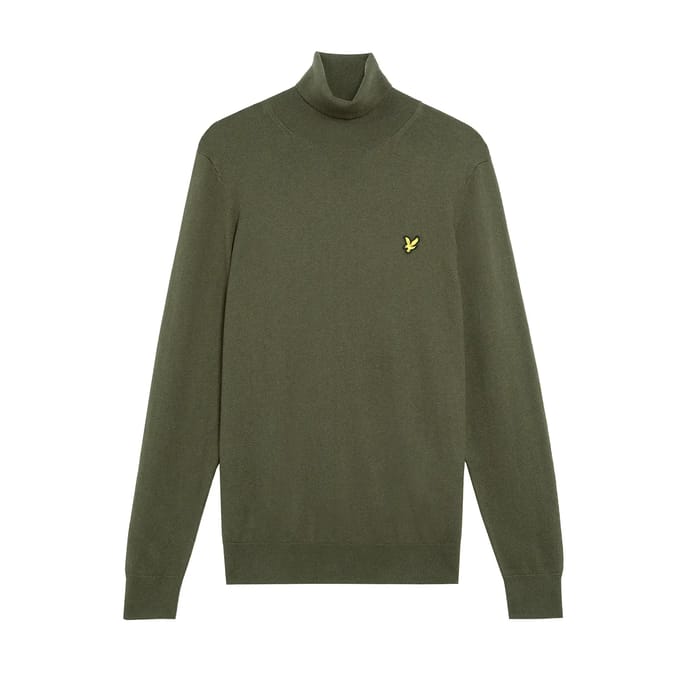 Lyle & Scott - Trui Rolkraag - Kaki - M (38)