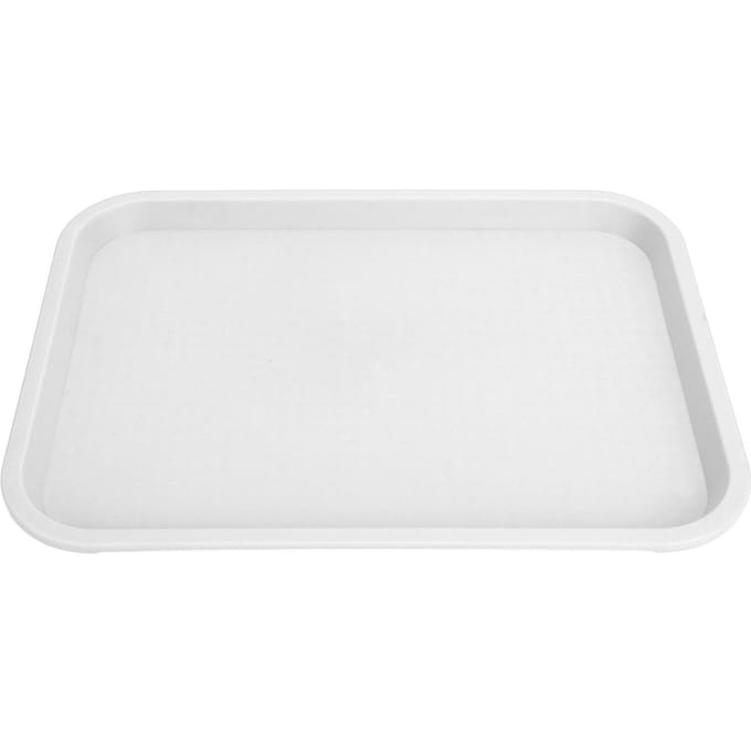 Fastfood dienblad PP Rechthoekig Dik Antislip Multifunctioneel Horeca Dienblad voor Restaurant wit