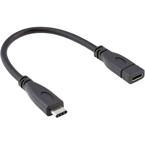 ROLINE USB 3.2 Gen 2 kabel, C-C, M/F, 4K UHD-1, 10Gbit/s, 100W, zwart, 0,15 m