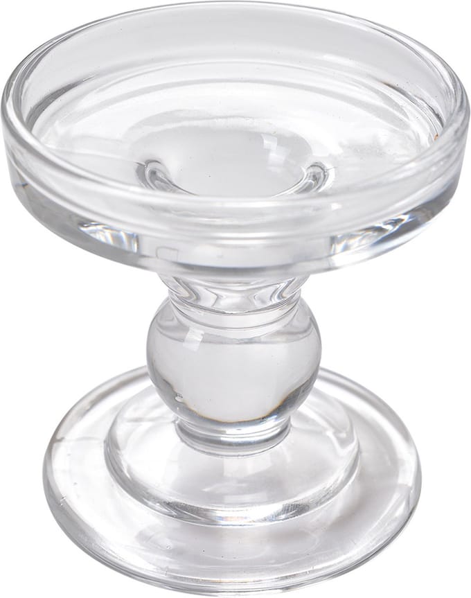 Clayre & Eef Kandelaar Ø 9x9 cm Transparant Glas
