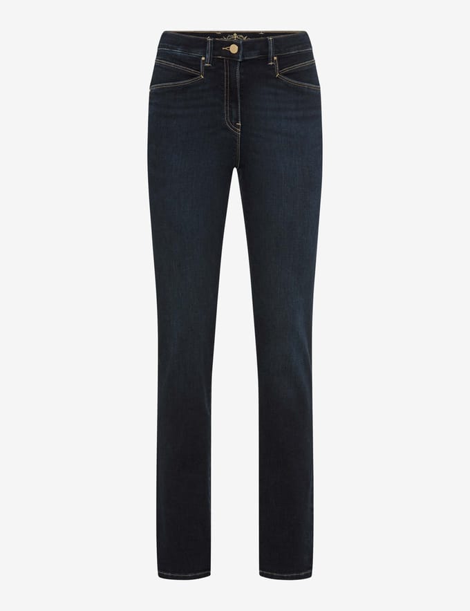 Raphaela by Brax Dames Jeans  Style LUCA DARK BLUE USING & BUFFIES, denim donkerblauw, maat 48