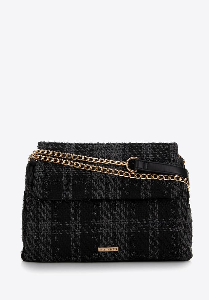 Wittchen Bouclé Messenger Bag - Dames - Zwart - Polyester - Luxe