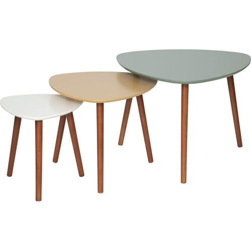 Design Atmosphera Miléo - Set van 3 bijzettafels - Multi