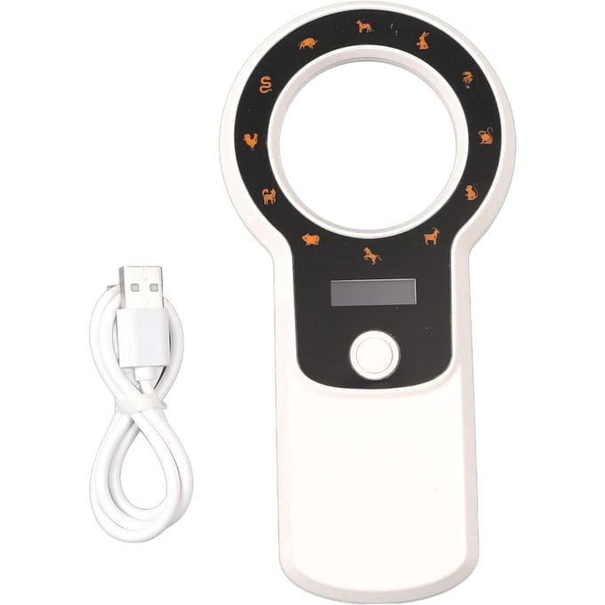 Dier Chip Scanner Gegevensopslag Bluetooth Draadloze Verbinding Huisdier ID Chip Lezer voor Hond Kat white