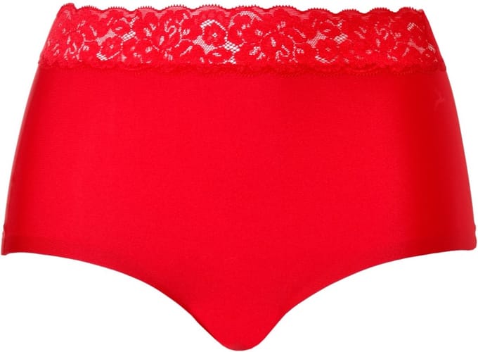 Ten Cate Secrets high waist met kant rood voor Dames | Maat S