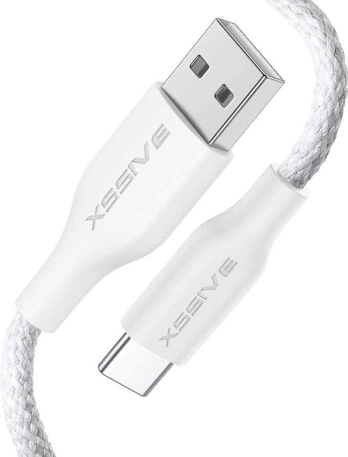 USB-A naar USB-C Kabel 1 Meter - Quick Charge - Sterke USB naar USB C Kabels - Snellader - Wit