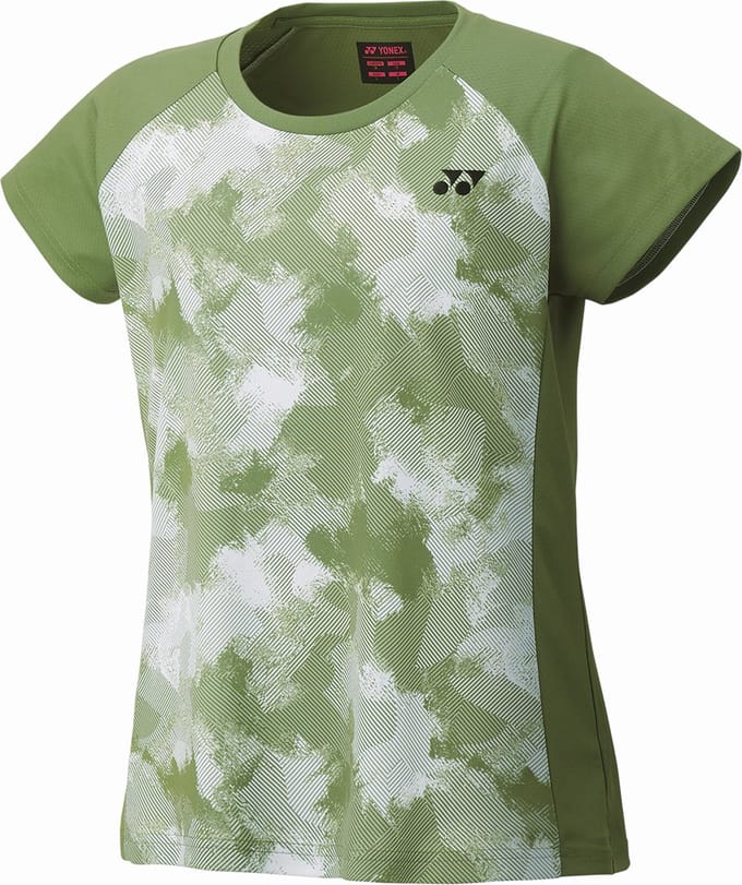 Yonex 16699EX dames crew neck sportshirt – light olive - maat M