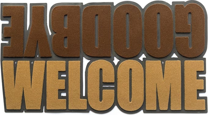 Deurmat Welcome&Goodbye Polyester 41 x 75 cm