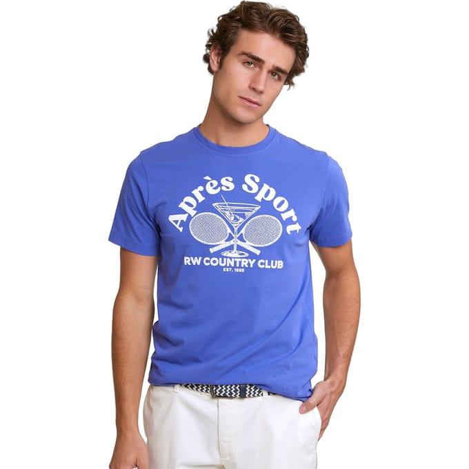 River Woods Normal Fit Basic T-shirt Short Sleeves Reef Blue Größe: 3XL | Bedruckte T-Shirts Outlet | Herren | Blau