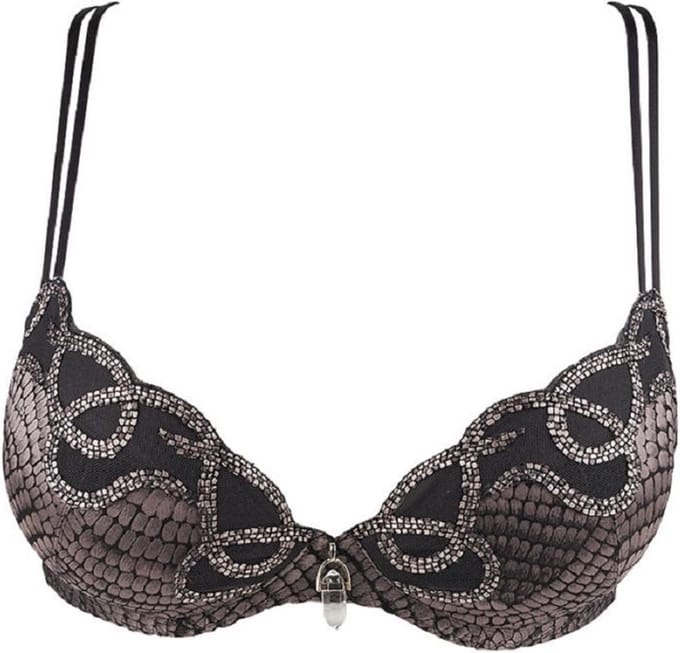 Louisa Bracq - Divine Push-up BH - maat 65A - Grijs/Zilver/Zwart