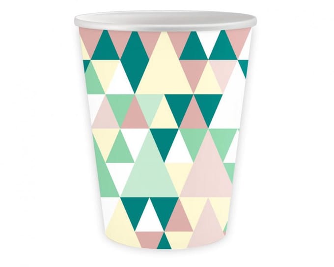 Party Green Joy Colorful paper cup 6 pcs 250 ml