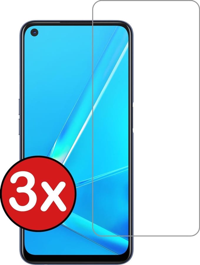 Screenprotector - 3 Stuks - Geschikt voor OPPO A72 - Extra Sterk - Beschermglas - Gehard Glas - Tempered Glass - Screen Protector