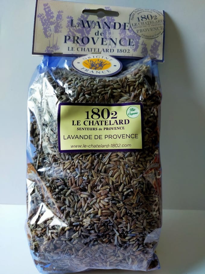 Lavendel en Lavandin bloemen - vulling voor lavendelzakjes 100 gram Le Chatelard 1802