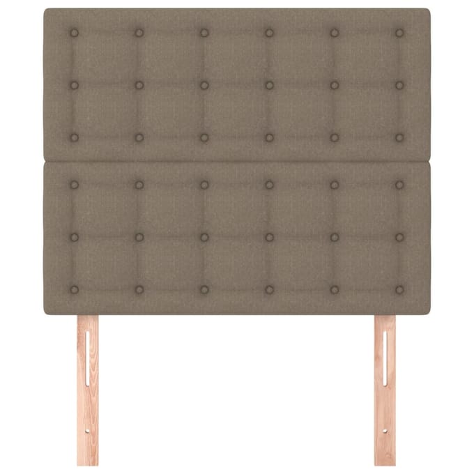 vidaXL - Hoofdbord - taupe - 90x5x118/128 - cm - Stof