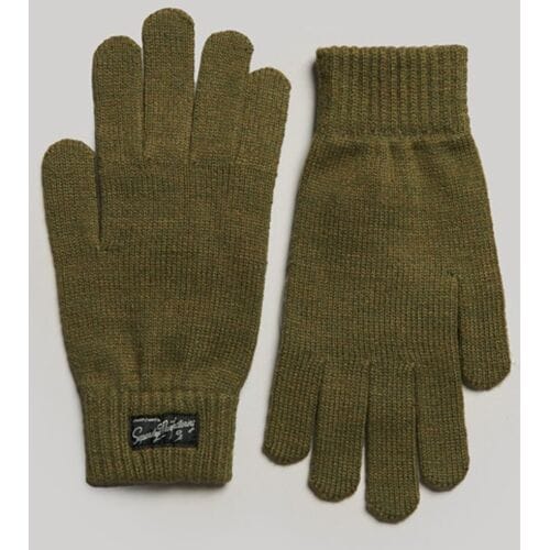 Superdry Uniseks Essential Logo Handschoenen Groen Grootte: M/L