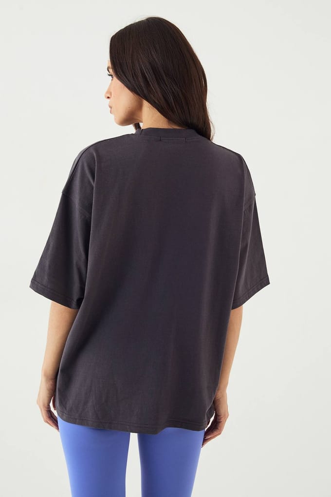Dames DSGN Studio Sport Oversized T-Shirt | Slate Grey | Maat: XS