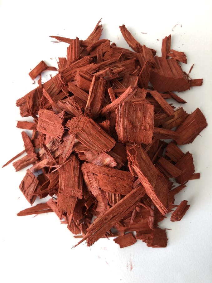 Houtsnippers boomschors bodembedekking COLOR CHIPS ROOD 40 liter
