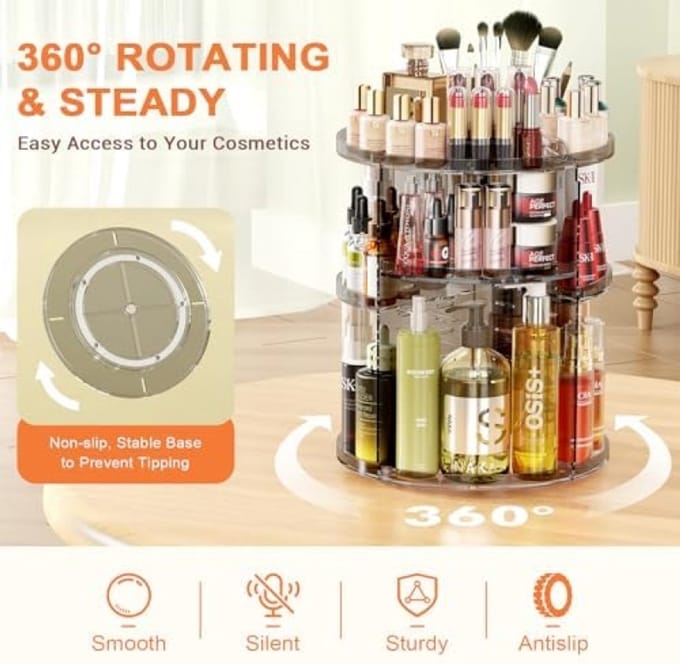 Draaibare Cosmetica Organizer met 9 Verstelbare Lagen