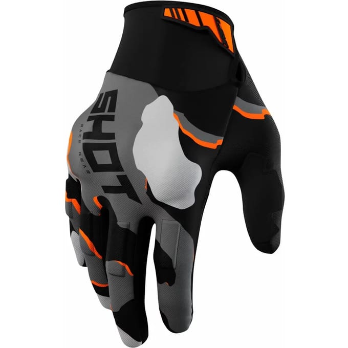SHOT Drift Camo Neon Oranje - Handschoen