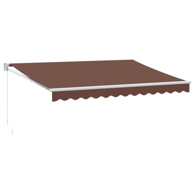 vidaXL - Luifel - handmatig - uittrekbaar - 350x250 - cm - bruin