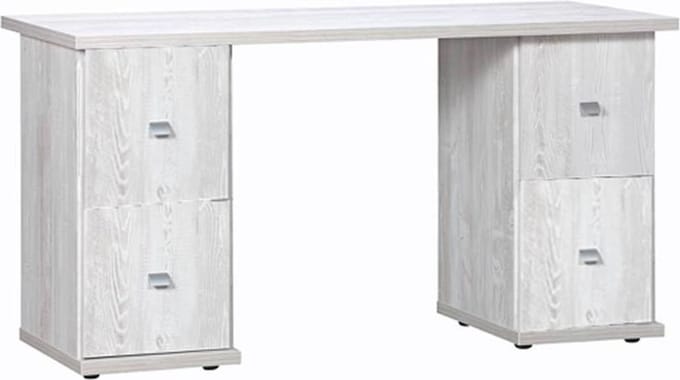 BEUK Bureau met opbergruimte - Son - 58x140 cm - Licht Grijs Hout