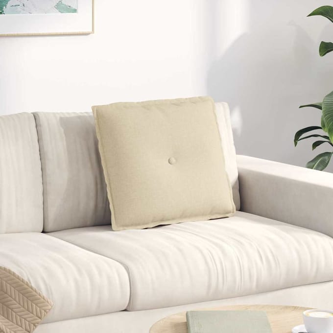 vidaXL - Rugkussen - Crème - 200 - x - 19 - x - 50 - cm - Stof