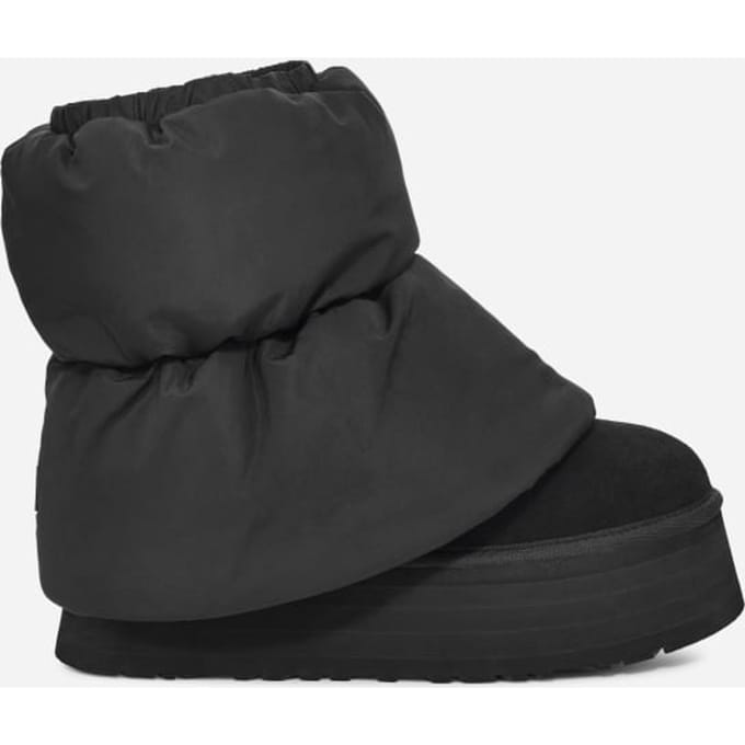 UGG® Classic Mini Dipper Puffer-laars in Black, Maat 43, Textiel/Suede