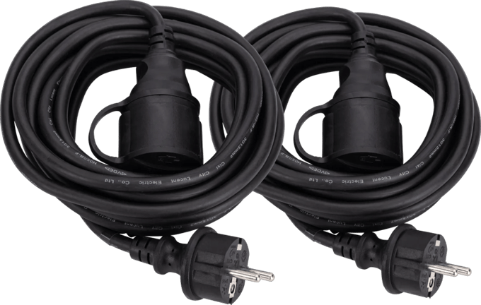 BlueBuilt Verlengkabel IP44 5m Duo Pack