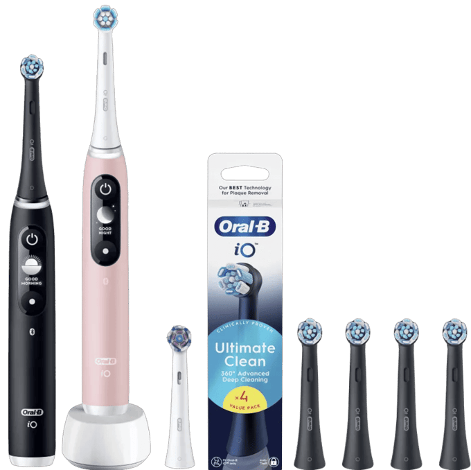 Oral-B iO Series 6N Duo Pack Zwart + Roze Value Pack