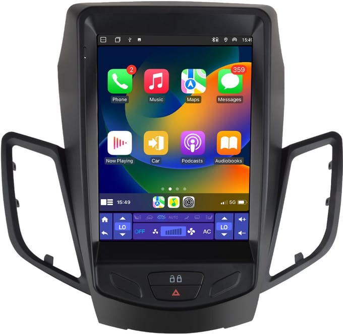 Cestovet Autoradio - geschikt voor Ford Fiesta 2009 t/m 2017 - Android 15 - Draadloos Apple CarPlay & Android Auto - 4GB + 64GB - 8-Core processor - Bluetooth & Wifi