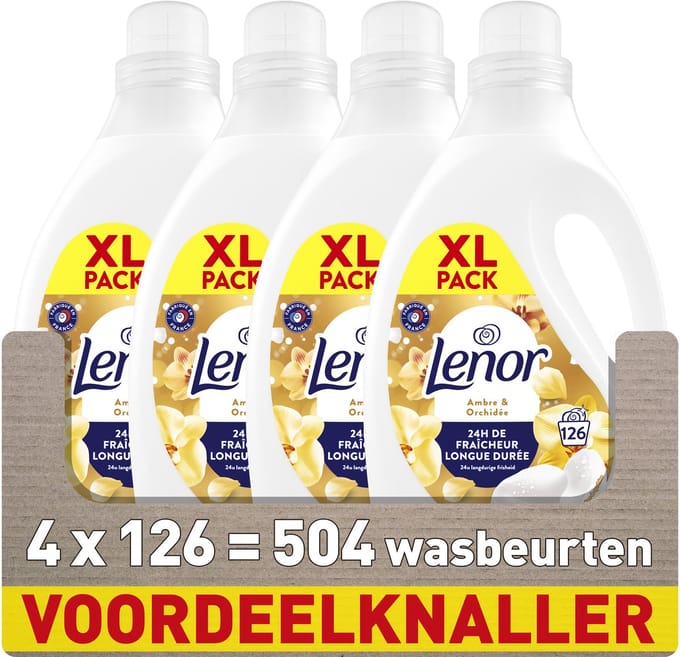 Lenor Wasverzachter - Amber & Orchidee - 4 x 126 Wasbeurten