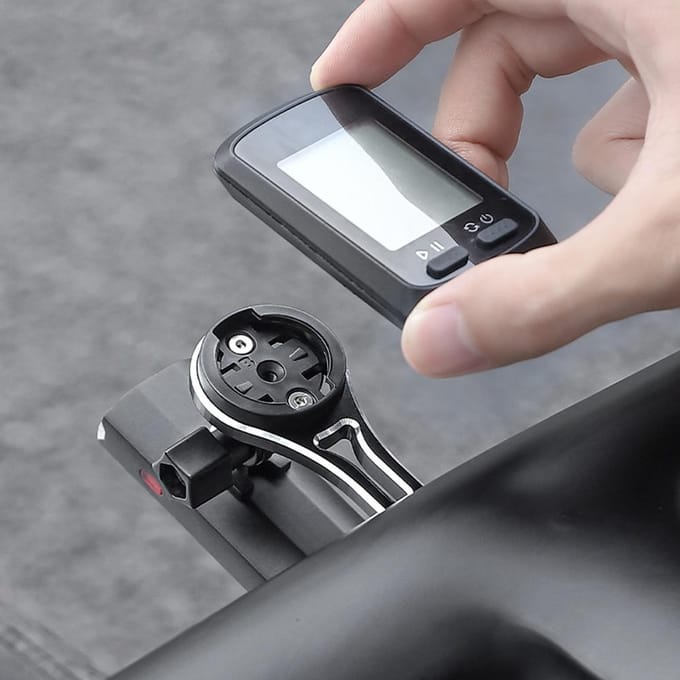 Fietscomputerhouder - Voorste fietscomputerhouder voor racefietsen Geïntegreerd stuur, Garmin zwart