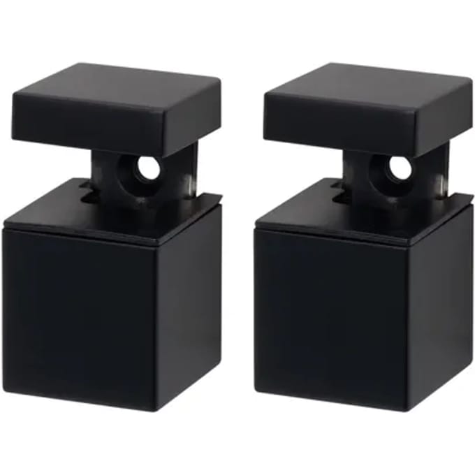 Duraline Plankdrager Clip Cube Mini S/2 Mat Zwart 4pp