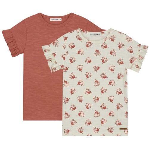 Prénatal baby shirts 2 stuks Dark Sienna 56 dames