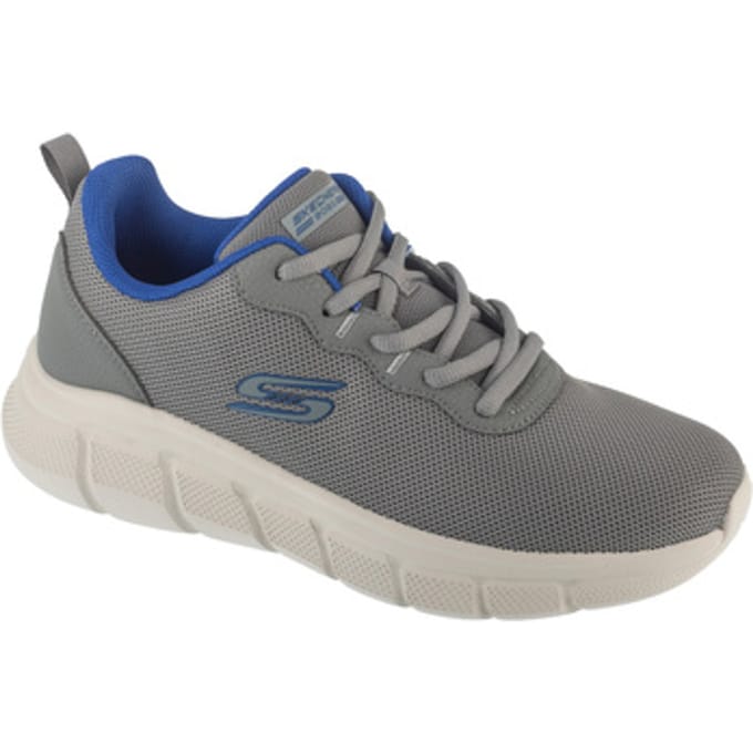 Skechers BOBS B Flex Icy Edge Textiel Heren Donkergrijze Sneakers