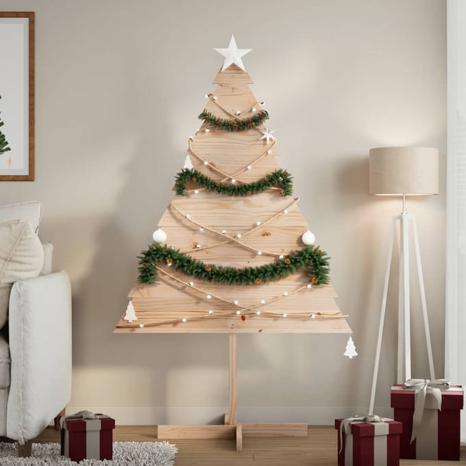 vidaXL - Kerstdecoratie - kerstboom - 150 - cm - massief - hout