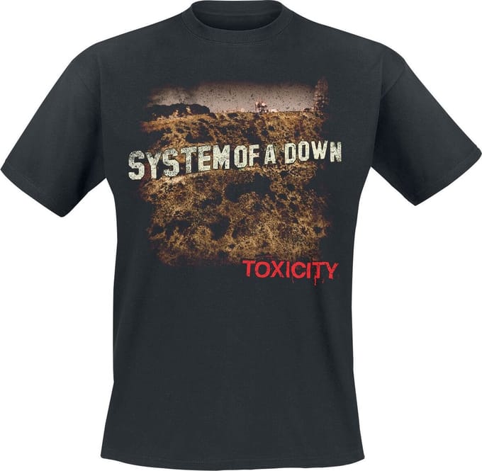 System Of A Down T-shirt - Toxicity - S tot XXL - zwart