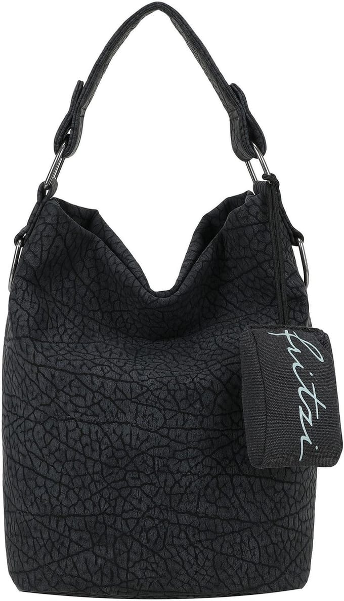 Fritzi aus Preußen schoudertas Ella Hobo Matta Soft Black antraciet