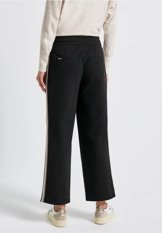 Gestructureerde broek met rechte leg