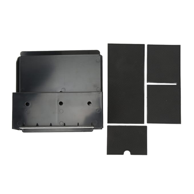 Middenconsole Organizer Opbergdoos Siliconen ABS Telefoons Munten Opbergdoos Vervanging voor Tesla gray