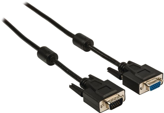 InLine - VGA (D-Sub) naar VGA (D-Sub) female - 0.5 m - Zwart