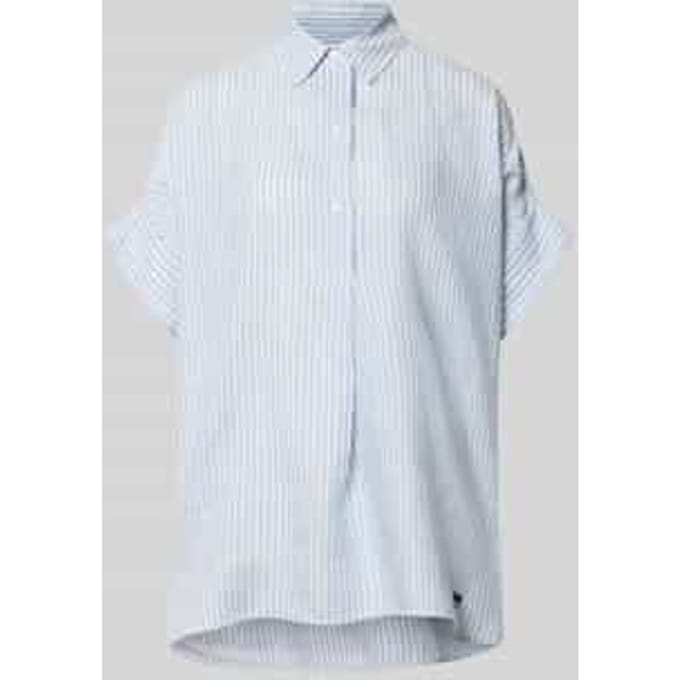 Oversized linnen blouse met korte mouw model 'VERVE'
