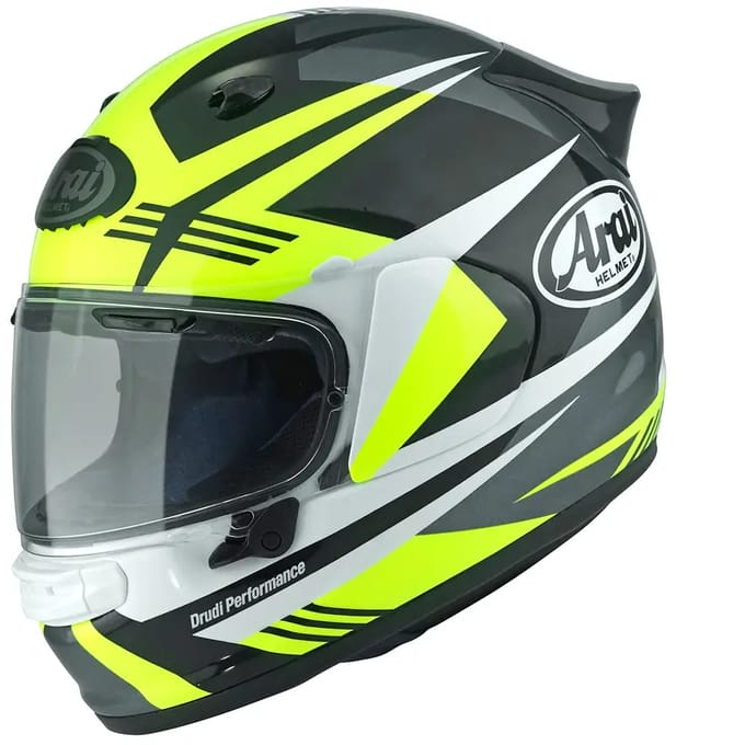 Arai Quantic Mark Geel Zwart Wit Integraalhelm - Helm